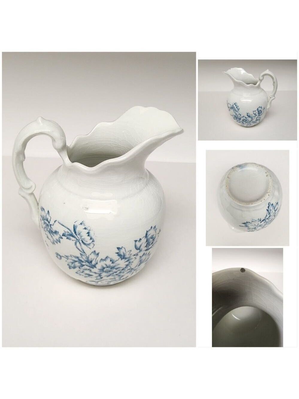 Warranted England Antique 1940s 5pc Pitcher/ Basin Wash Set Super Rare Find - Picture 3 of 16